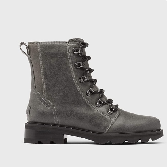 Sorel Women's Lennox Lace Boot - Waterproof - Quarry - NEW - Picture 3 of 10